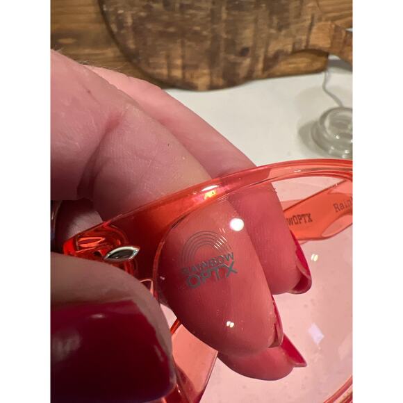 Rainbow OPTX Color Therapy Glasses in Rose Pink Sunglasses